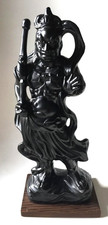 Nio Statue Figurine Kongo Rikishi Agyo Ceramic Precision H29.5cm W/ Wooden Base