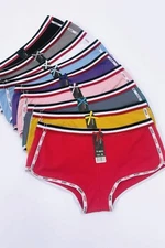 NEW Lot 6 Boyshorts Panties Cotton Underwear Women's Ladies Girls 8533 Size S-XL