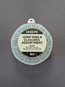Cousin DIY! Silver Open Jump Rings & Lobster Closures Assortment 