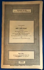 Vintage Sotheby & Co. Illustrated Catalogue of Art Nouveau November 28th 1966