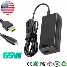 65W Laptop Charger AC Adapter for Lenovo ThinkPad Yoga USB C Type C / Square Tip