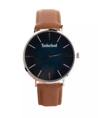 Timberland Slim Blue Dial Light Brown Leather Strap Men s Watch  TBL15514JS02