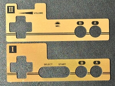 NEW Faceplates for Famicom Controller #1 & Controller #2 (Metal