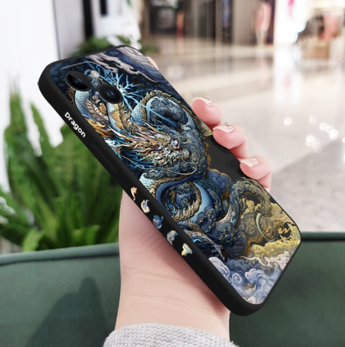 Chinese Traditional Dragon Coque Cover Case For Iphone 15 Pro Max 14 13 12 11 - Photo 3 sur 5