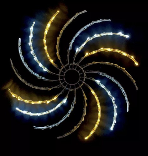 Weihnachtsspinnerlicht Silhouette Blinkfenster Licht Spirale 96 LED Leuchten - Bild 5 von 6