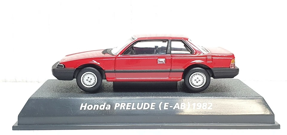 Coche Konami de los 80 1982 HONDA PRELUDE ROJO 1/64 modelo de coche fundido a presión Foto 2 de 3