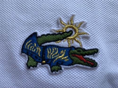 LACOSTE X NETFLIX SHADOW AND BONE ORGANIC COTTON POLO SHIRT WHITE NEW WITH TAGS - Picture 8 of 14