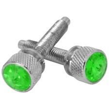 GG 67293 - Chrome Long Dash Screws With Green Jewel For Kenworth