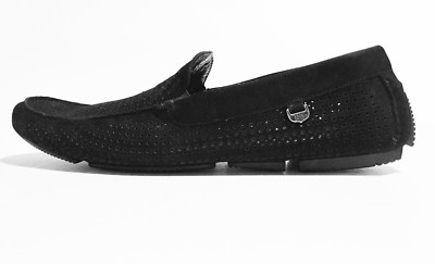 black suede driving moccasins