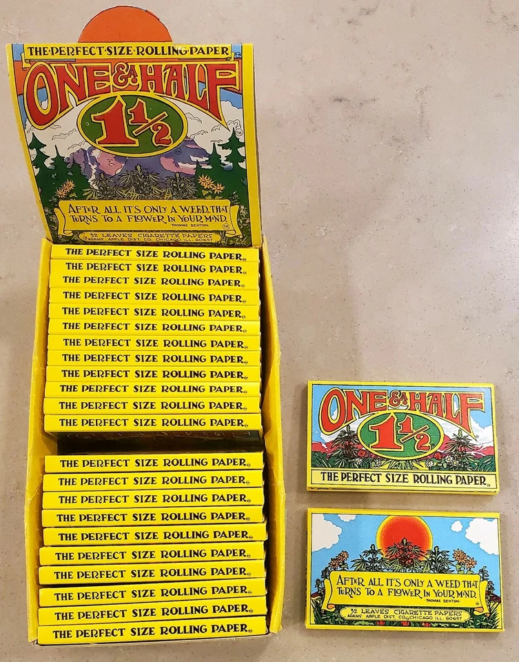 LOTE de 21 caixas!!!, PAPÉIS DE ENROLAR VINTAGE CABEÇA RARA MAÇÃ DE ADAM - NOS - Imagem 2 de 4