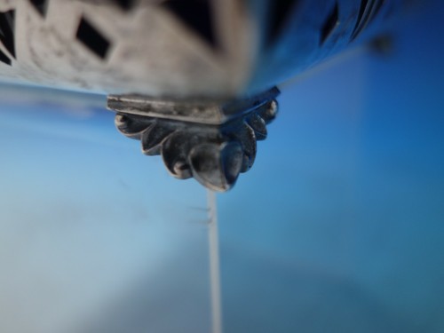 Wilkens German .800 Silver Serving Bowl Square w/Blue Cobalt Liner c1920 (#5929) - Picture 9 of 10