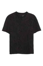 AUTH Oscar de la Renta Tulip Embroidered Cotton T-Shirt Size XS