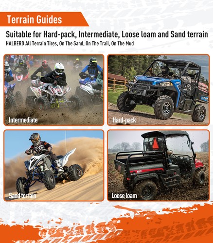 Set 2 25X8-12 ATV Tires 6Ply 25X8X12 Mud All Terrain Replacement Heavy Duty Tyre - Picture 6 of 11