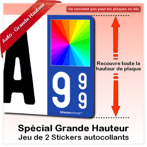 2 Stickers autocollant plaque immatriculation 974 Saint-André - Ville - Picture 6 of 9