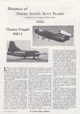 Vought F6U-1 Pirate Aircraft Report 7/13/2023h