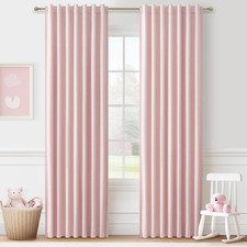 Cute Babypink Blackout Curtains for Girls Room 84" Thermal Insulated Set