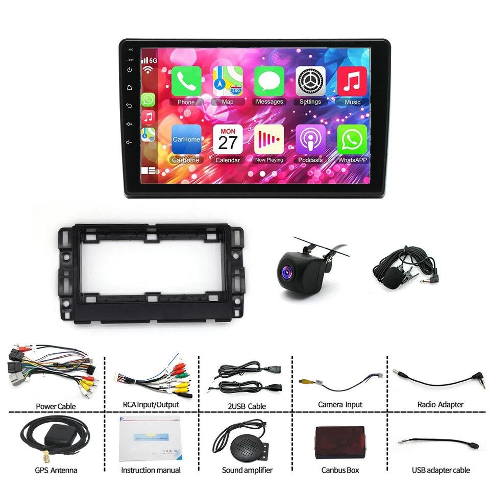 Carplay para Chevrolet Corvette 2005-2013 radio de coche Android 13 GPS FM estéreo DSP Foto 3 de 4