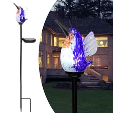 Afirst Decorative Solar Lights Outdoor Solar Hummingbird Stake Lights Hand Bl...