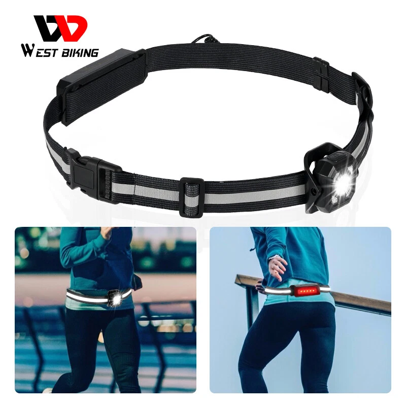 WEST BIKING Sports Jogging Running Waist Light Night Safety USB Charge LED - Image 3 of 4
