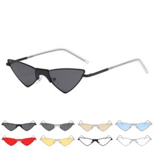 Fashion Cat Eye Sunglasses 90s Retro Triangle Narrow Glasses Party Shades Gafas