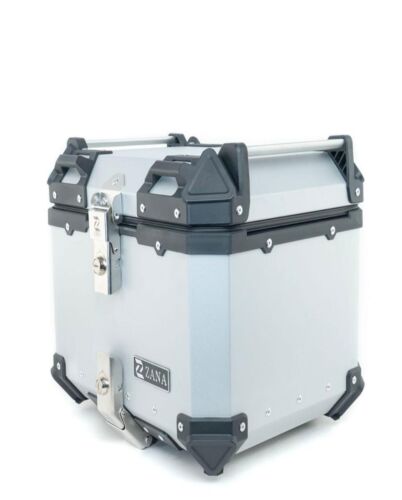 ALUMINIUM TOP BOX SILVER 45 L. FIT FOR ROYAL ENFIELD NEW HIMALAYAN 450 - Picture 3 of 6