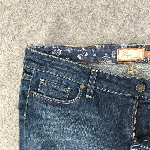 Paige Jeans Womens Size 32 Premium Denim Hollywood Hills Classic Rise Boot Crop - Picture 5 of 13