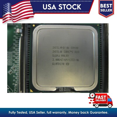 Intel Core2 Duo E8400 CPU 3.0 GHz 6MB LGA 775 Desktop Processor  SLB9J Tested
