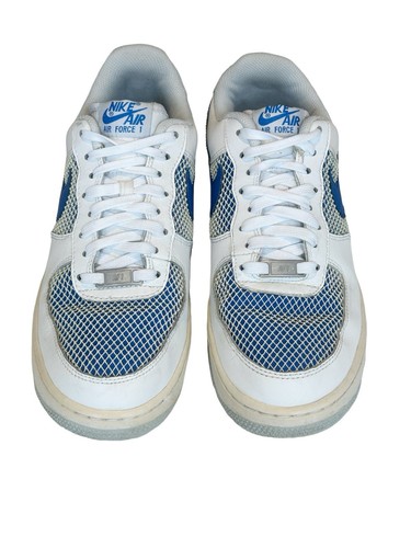 Men’s Nike Air Force 1 Low Hyper Cobalt White Pure Platinum 488298-150 U.K. 7.5 - Picture 6 of 24
