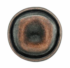 12 Pieces Rustic Round Metal Shank Buttons. 23mm 7/8 inch Antique Copper