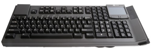 NCR Big Ticket POS Keyboard; USB, 109-Key, w/MSR and Glide Pad, No Keylock - Picture 2 of 7