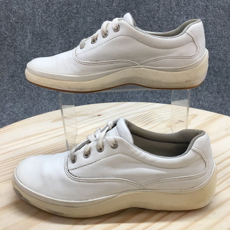 Keds Shoes Womens 6 Stretch Pure Sneakers White Faux Leather NO INSOLES WH01845M - Image 2 of 4