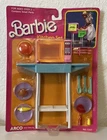 Barbie Kitchen Set 7347 Arco Toys Vintage 1988 Pink Microwave on Cart New!