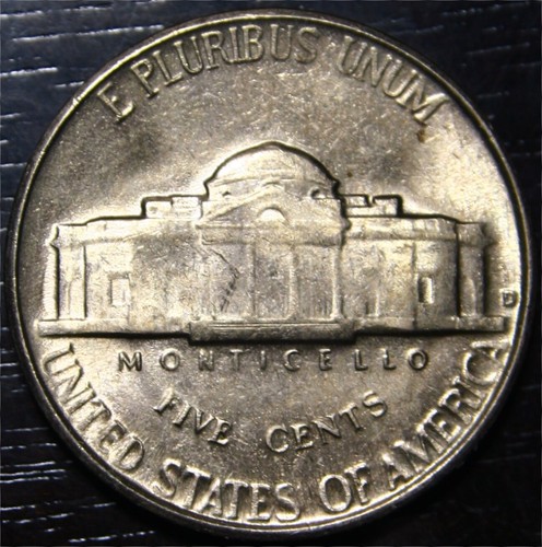 1950 D Jefferson Nickel 5c US Coin Denver Mint BU Key Date - Picture 2 of 2