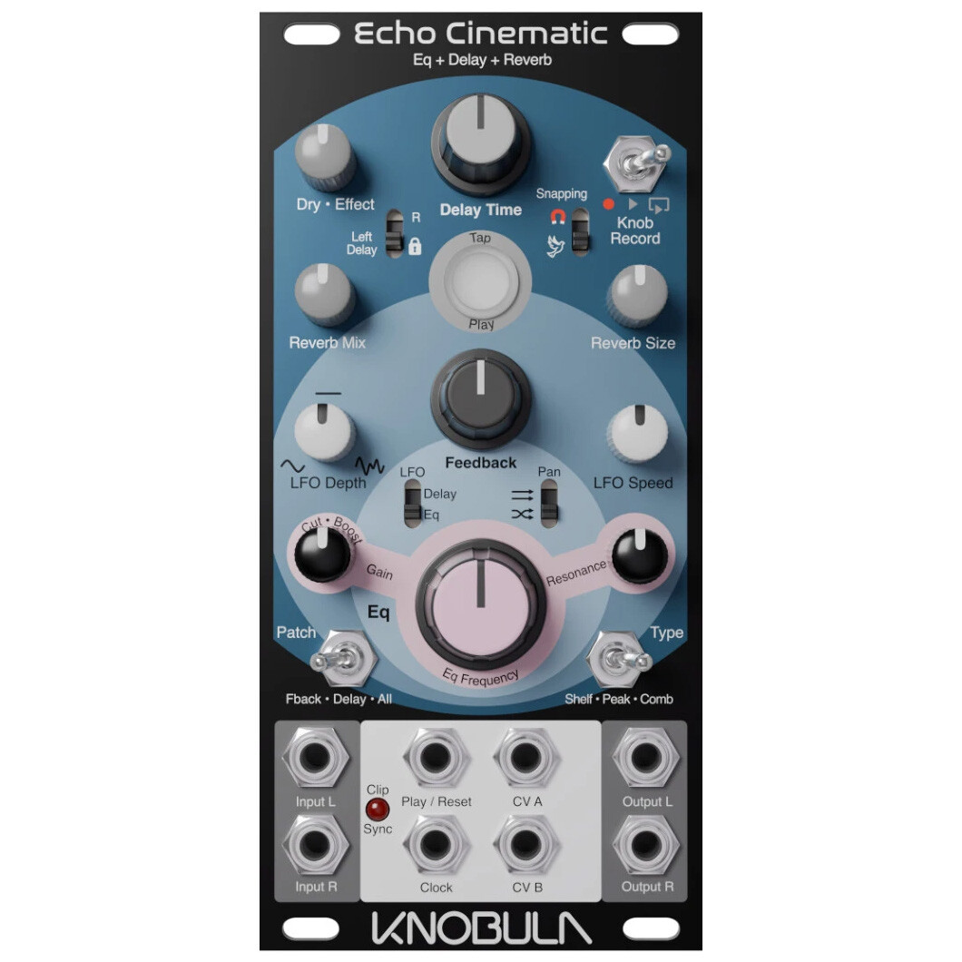 Модуль задержки и реверберации кинематографического эквалайзера Knobula Echo