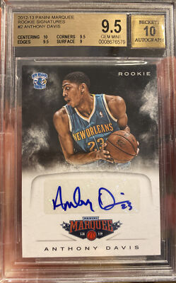 その他 Anthony Davis rookie auto bgs9&10 Anthony Davis 2012-13 Panini Totally Certified Blue Auto