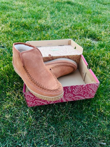 Muk Luks Womens Queens Slip Ons Suede Cognac Wool Blend Size 9 NEW!!! - 第 8/10 張圖片