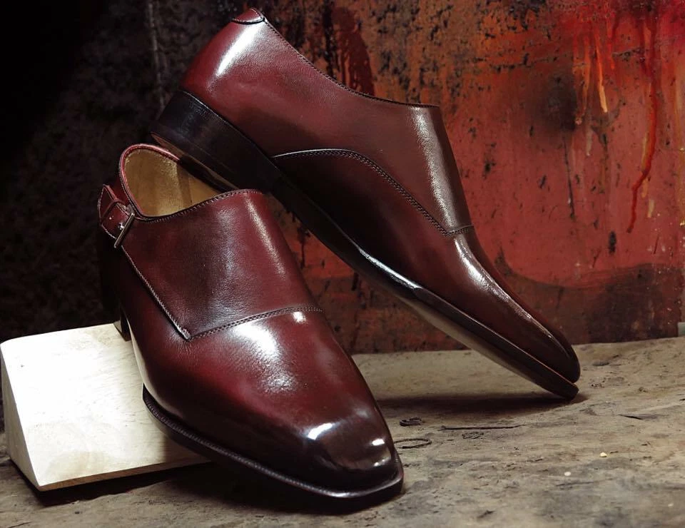 Mens burgundy hotsell dress shoes