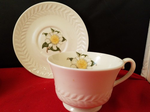 THEODORE HAVILAND REGENTS PARK CAMELLIA 3 COFFEE TEA CUP 2.5"H & SAUCER 5.75"D - 第 3/11 張圖片