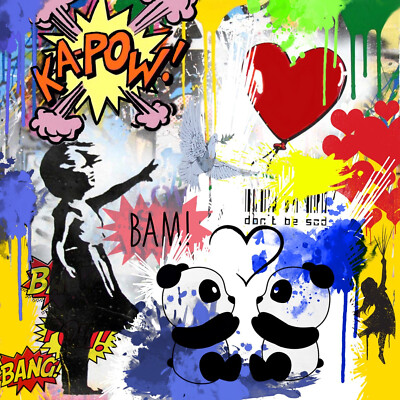 Motiv Banksy Girl with Balloon120x120 Arcyl/Bild/Pop Art/Mr. Street Art/XXL Loft