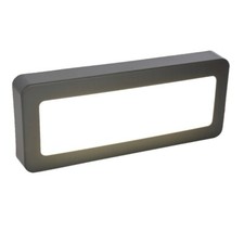 LED Anthracite Outdoor Surface Mounted Rectangular Plain Brick Light IP65