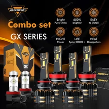 AUXBEAM LED Headlight & Fog Bulbs Combo Bright for Jeep Grand Cherokee 2014-2017