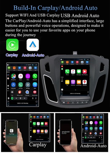 9.7'' Car Stereo Radio GPS Mirror Link OBD FM RDS For Ford Focus 2012-2017 - Afbeelding 2 van 11