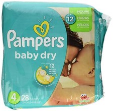 Pampers Baby Dry Diapers Size 4, 28 Ct