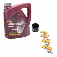 4L Öl Wartungspaket für Suzuki GSX-R 1100 W GU75C 1993-1997 Ölfilter+Zündkerzen