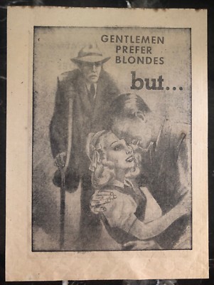 Original Germany Leaflet Dropped On USA Troops Blondes Prefer Healthy Men