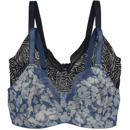 Ladies Underwired Full Cup Bra Big Womens Large Lace Uk New Plus Size M S L - Picture 10 of 12