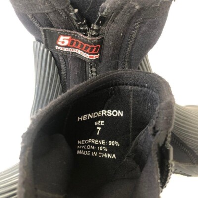 Henderson Diving Boots Unisex Size M7 W8 Black 5mm Neoprene  display picture 2