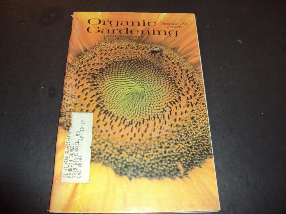 Organic Gardening Dec 1975 Greenhouse on Your Porch, Sunflowers ID:51878