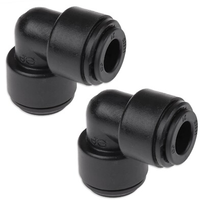 JOHN GUEST EQUAL ELLENBOGEN 2 x SCHLAUCHKUPPLUNGEN 8mm PUSH FIT ROHRVERBINDER