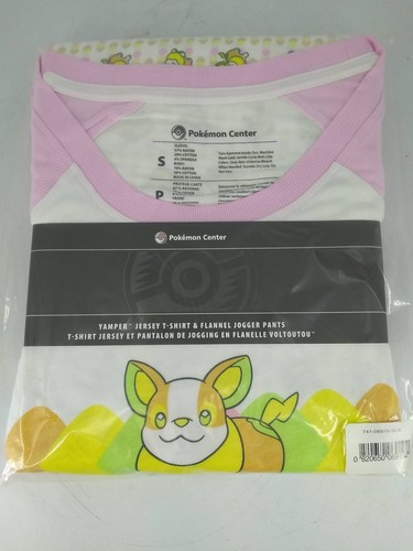 Pokémon Yamper Pink & Weiß T-Shirt & Flanell Jogginghose - LG - Bild 1 von 3